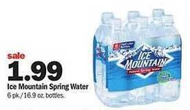 Meijer Ice Mountain Spring Water offer