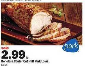 Meijer Boneless Center Cut Half Pork Loins offer