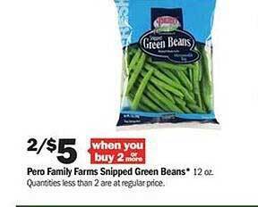 Meijer Pero Family Farms Snipped Green Beans offer