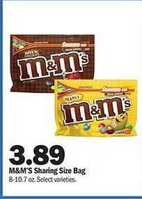 Meijer M&m's Sharing Size Bag offer
