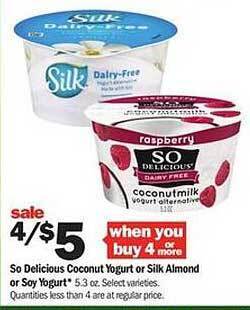 Meijer So Delicious Coconut Yogurt Or Silk Almond Or Soy Yogurt offer