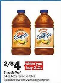 Meijer Snapple Tea offer