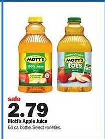 Meijer Mott's Apple Juice offer