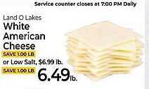 Roche Bros White American Cheese offer