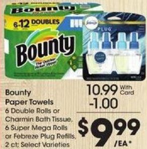 Fred Meyer Bounty Paper Towels offer