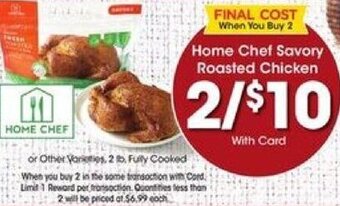 Fred Meyer Home Chef Savory Roasted Chicken offer