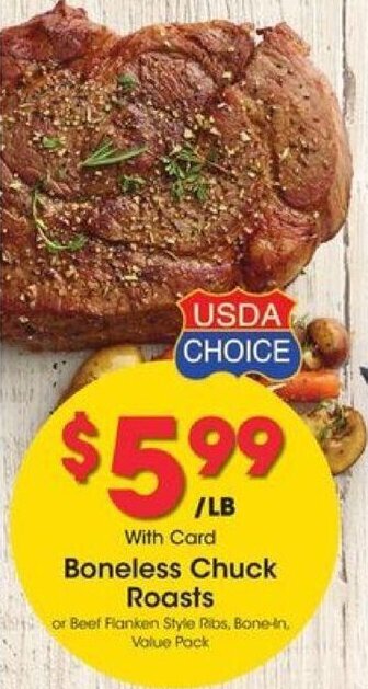 Fred Meyer Boneless Chuck Roasts offer