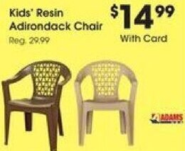 Fred Meyer Kids' Resin Adirondack Chair offer