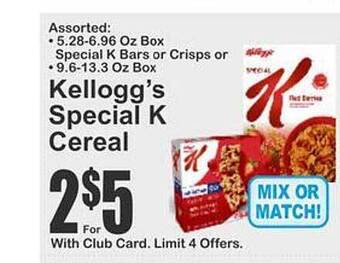 Key Food Kellogg's Special K Cereal offer