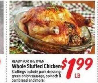 Rouses Whole Stuffed Chicken offer