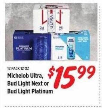 Rouses Michelob Ultra, Bud Light Next Or Bud Light Platinum offer