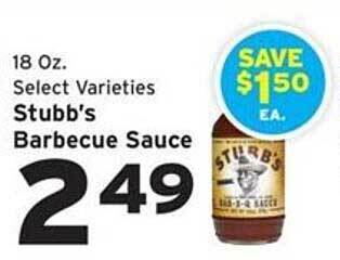 Hannaford Stubb's Barbecue Sauce offer