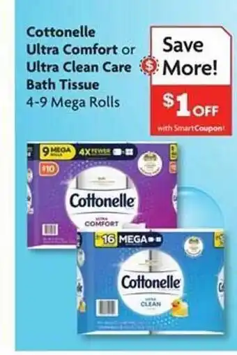 Family Dollar Cottonelle Ultra Comfort Or Ultra Clean Care Bath Tissue offer