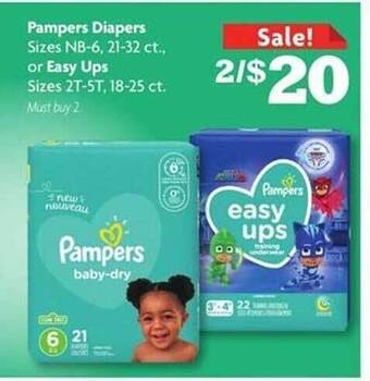 Family Dollar Pampers Diapers Or Easy Ups offer