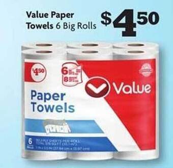 Family Dollar Value Paper Towels offer
