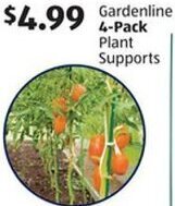 Aldi Gardenline 4-Pack Plant Supports offer