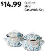 Aldi Crofton Mini Casserole Set offer