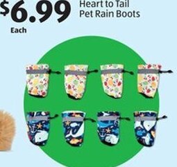 Aldi Heart to Tail Pet Rain Boots offer