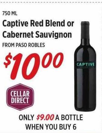 Rouses Captive Red Blend Or Cabernet Sauvignon offer