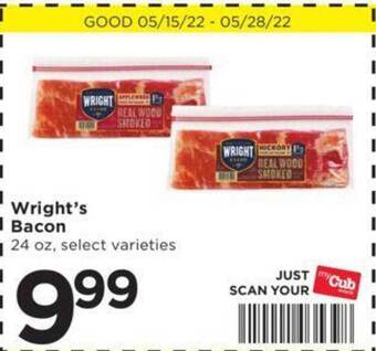 Cub Foods Wright's Bacon offer