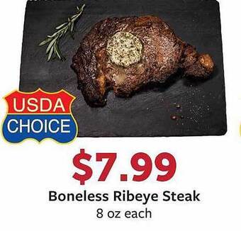 Fareway Boneless Ribeye Steak offer