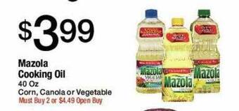 Jons International Mazola Cooking Oil offer