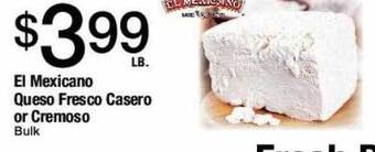 Jons International El Mexicano Queso Fresco Casero Or Cremoso offer