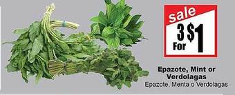 Rancho Markets Epazote, Mint Or Verdolagas offer
