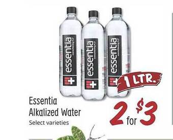 Sprouts Farmers Market Essentia Alkalized Water offer