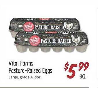 Sprouts Farmers Market Vital Farms Pasture-raised Eggs offer