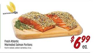 Sprouts Farmers Market Fresh Atlantic Marinated Salmon Portions offer