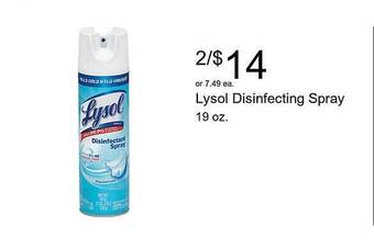 Walgreens Lysol Disinfecting Spray offer