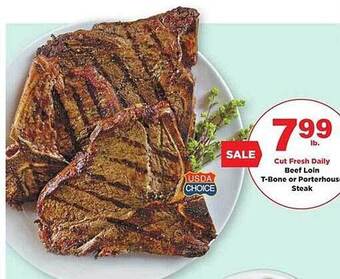 Stater Bros Beef Loin Tbone Or Porterhouse Steak offer