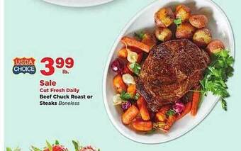 Stater Bros Beef Chuck Roast Or Steaks offer