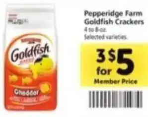 Safeway Pepperidge Farm Goldfish Crackers 4 to 8-oz. offer