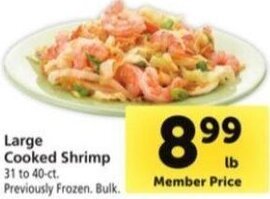 Safeway Large Cooked Shrimp 31 to 40-ct. offer
