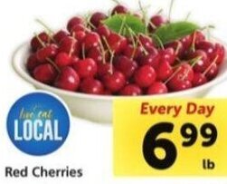 Safeway Red Cherries offer