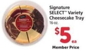 Safeway Signature Select Variety Cheesecake Tray 16-oz. offer