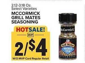Food Lion Mccormick Grill Mates Seasoning offer