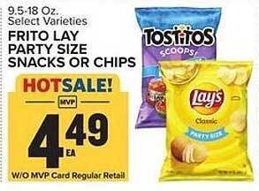 Food Lion Frito Lay Party Size Snacks Or Chips offer