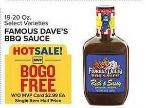 Food Lion Famous Dave's Bbq Sauce offer