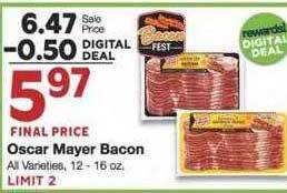 Market Street Oscar Mayer Bacon offer