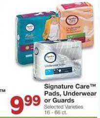 Market Street Signature Care Pads, Underwear Or Guards offer