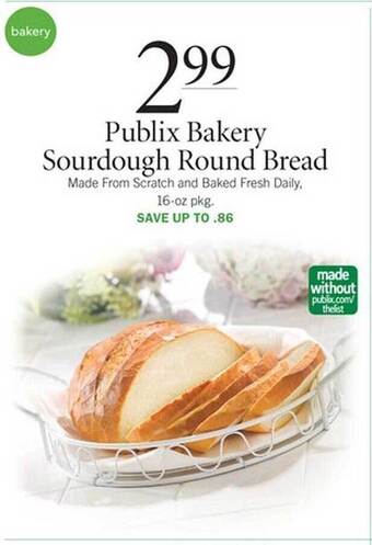 Publix Publix Bakery Sourdough Round Bread offer