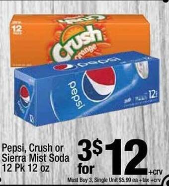 Super King Markets Pepsi Crush Or Sierra Mist Soda offer