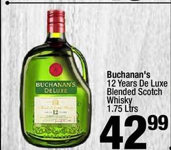 Super King Markets Buchanan's 12 Years De Luxe Blended Scotch Whisky offer