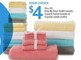 Bealls Day By Day Bath Towels, 2-pack Hand Towels Or 4-pack Wash Cloths offer
