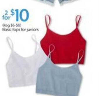 Bealls Basic Tops For Juniors offer