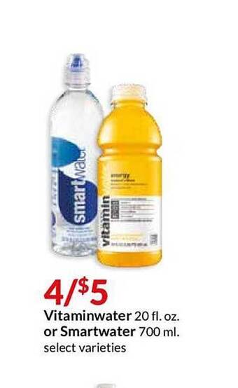Hy-Vee Vitaminwater Or Smartwater offer