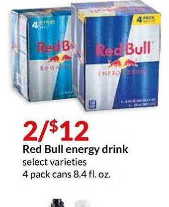 Hy-Vee Red Bull Energy Drink offer